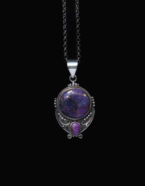 Colgante Garh plata 925 Piedra Natural Turquesa